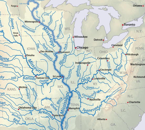 Питание реки огайо