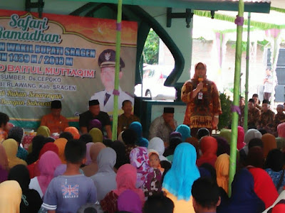 SARLING DALAM RANGKA SAFARI RAMADHAN BUPATI DAN WAKIL BUPATI SRAGEN DI DESA CEPOKO