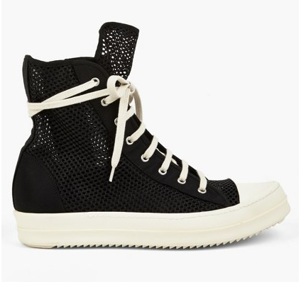 Blackdraft: Rick Owens DRKSHDW Black Mesh Ramones Sneaker | SHOEOGRAPHY