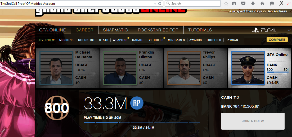Rockstar Stopping the Sale of Grand Theft Auto 5 Online Modded Accounts