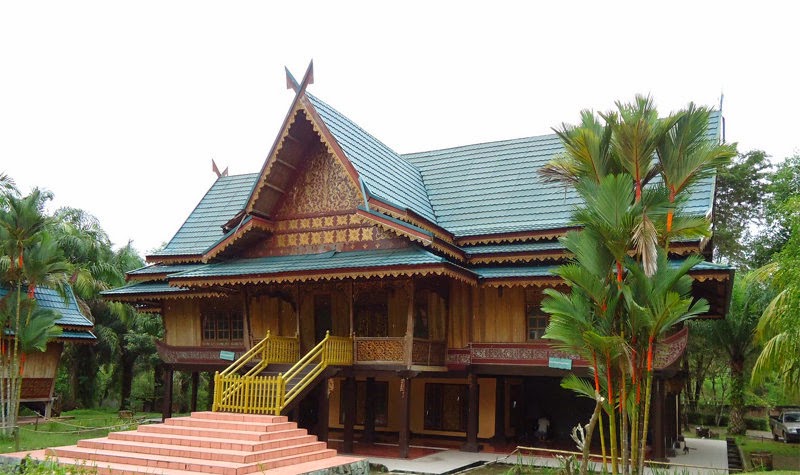 gambar mewarnai rumah adat jambi