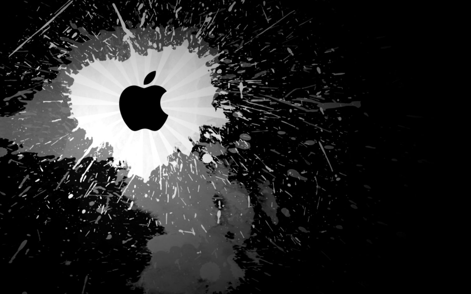 Dark Abstract Apple Mac Wallpaper