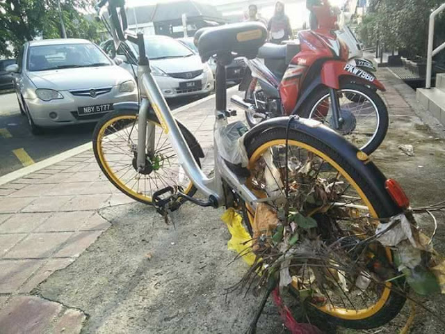 Perkhidmatan basikal Obike menjadi mangsa vandalisme