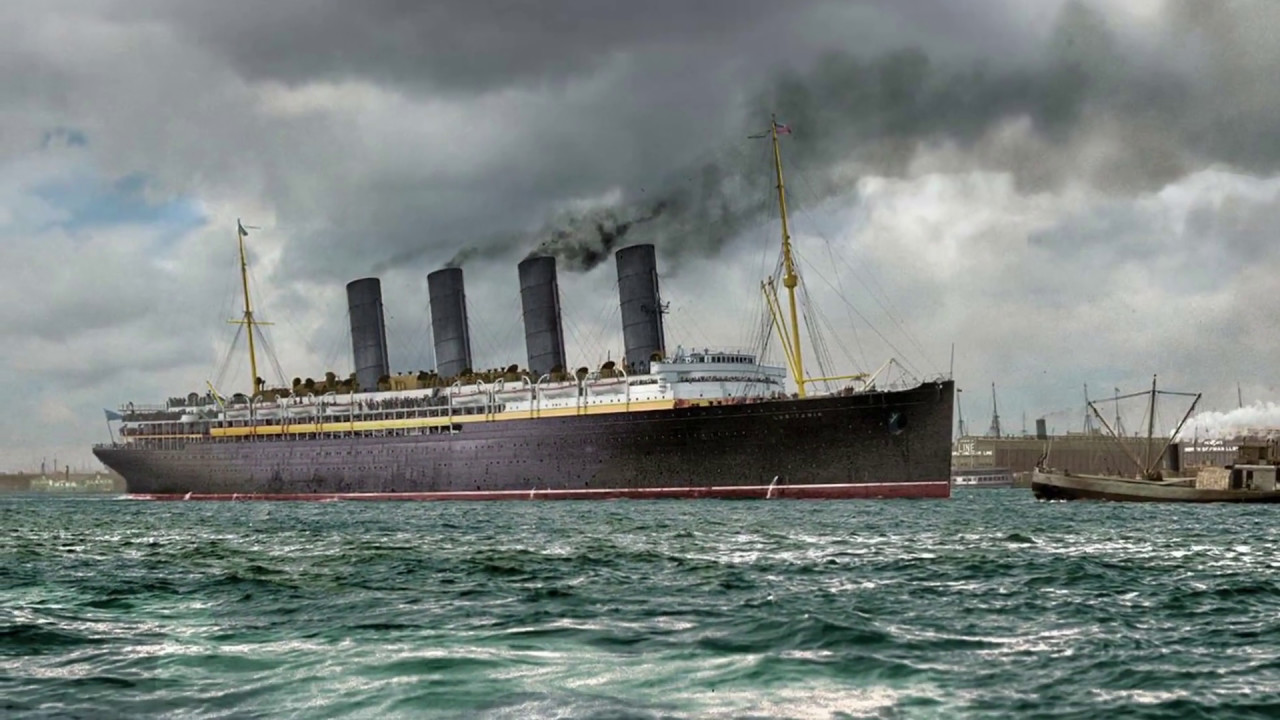 Some colorized pictures of the Lusitania ~