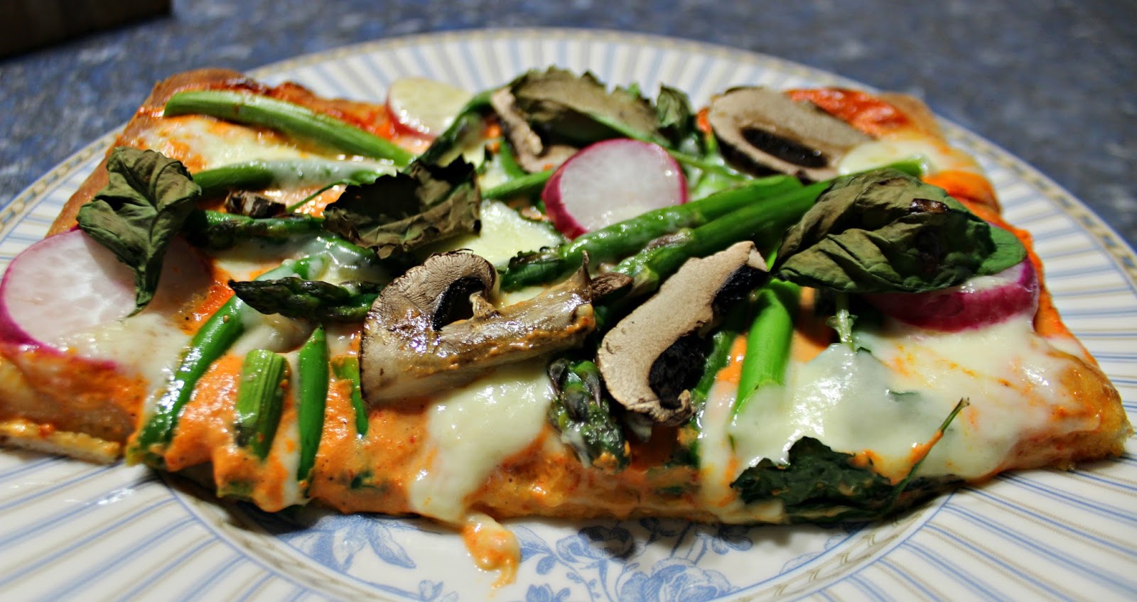 Our Retirement Days Garlic Scapes and Asparagus Pizza