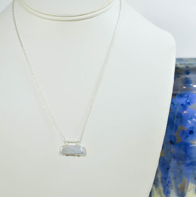 minimalist silver pearl bar pendant necklace biwa pearl sterling
