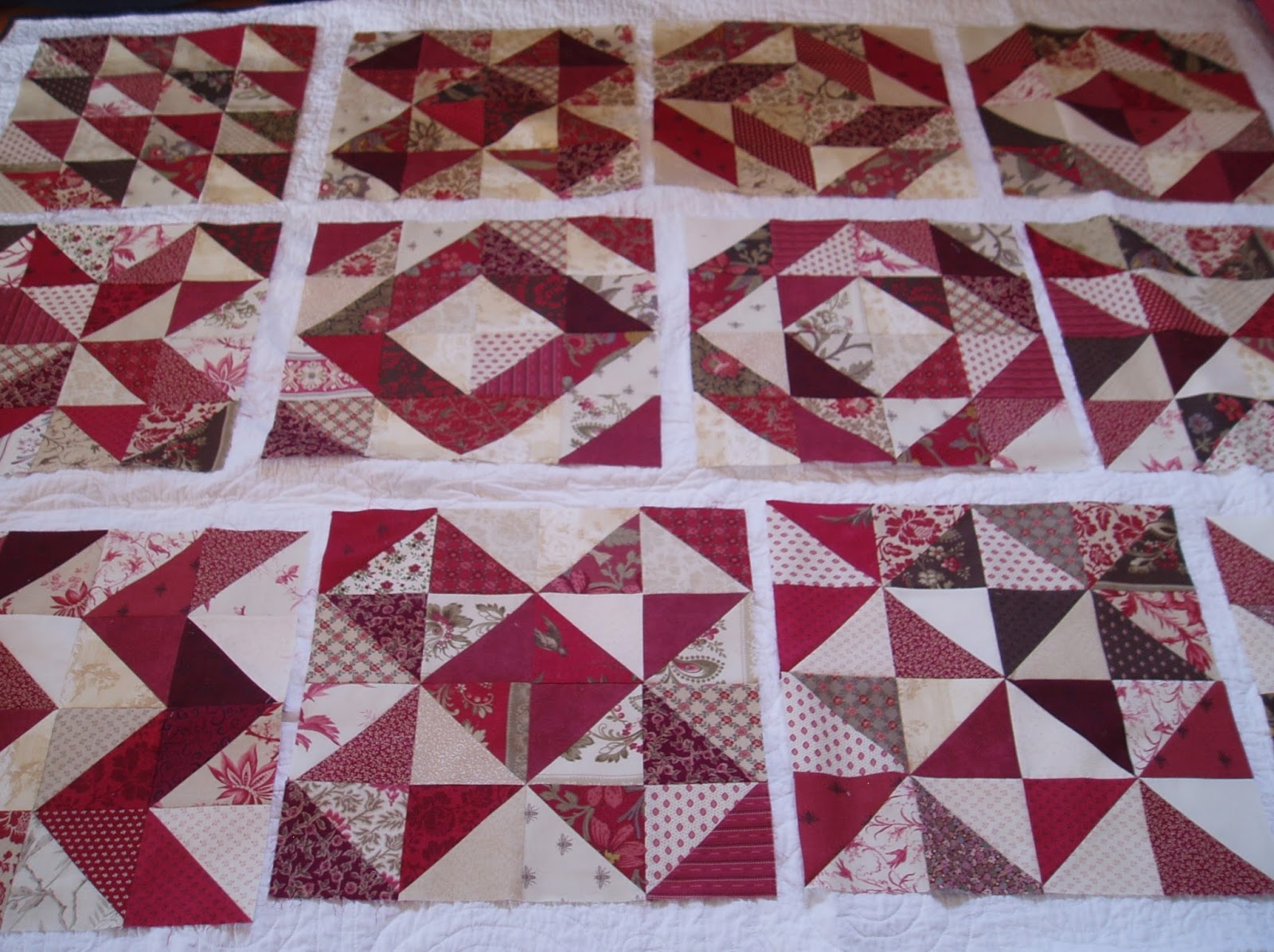 Sunshine in the attic half square triangle quilt blocks complete