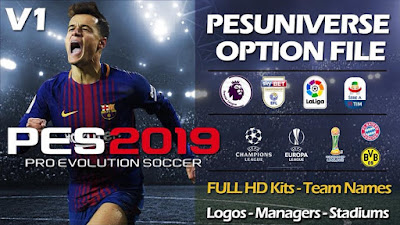 PES 2019 PS4 PES Universe Option File v1 Season 2018/2019