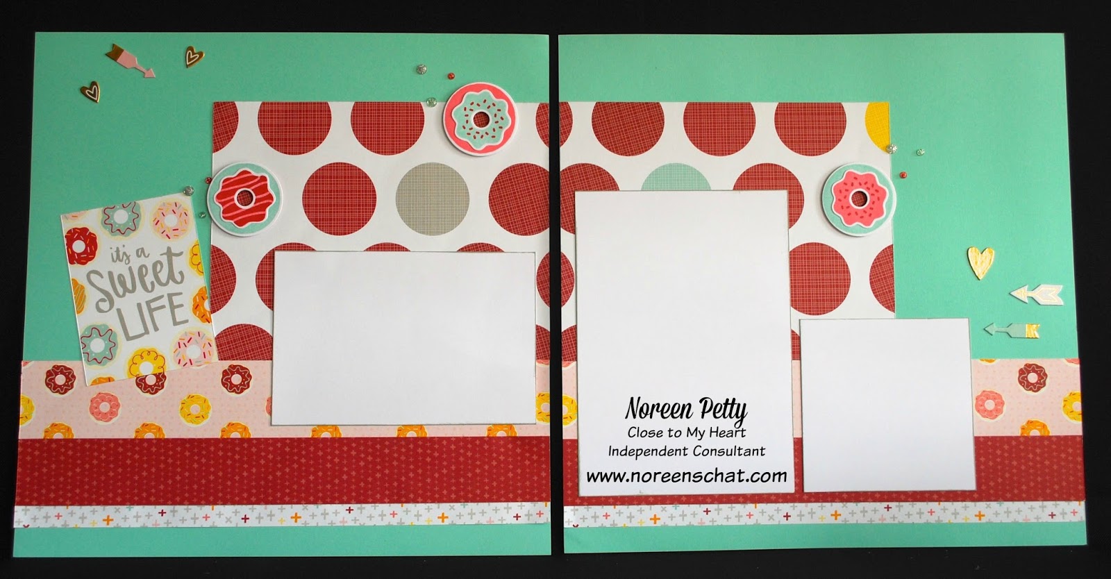 Noreen's Scrap N Chat CTMH Sugar Rush Sweet Life Scrapbook Layout