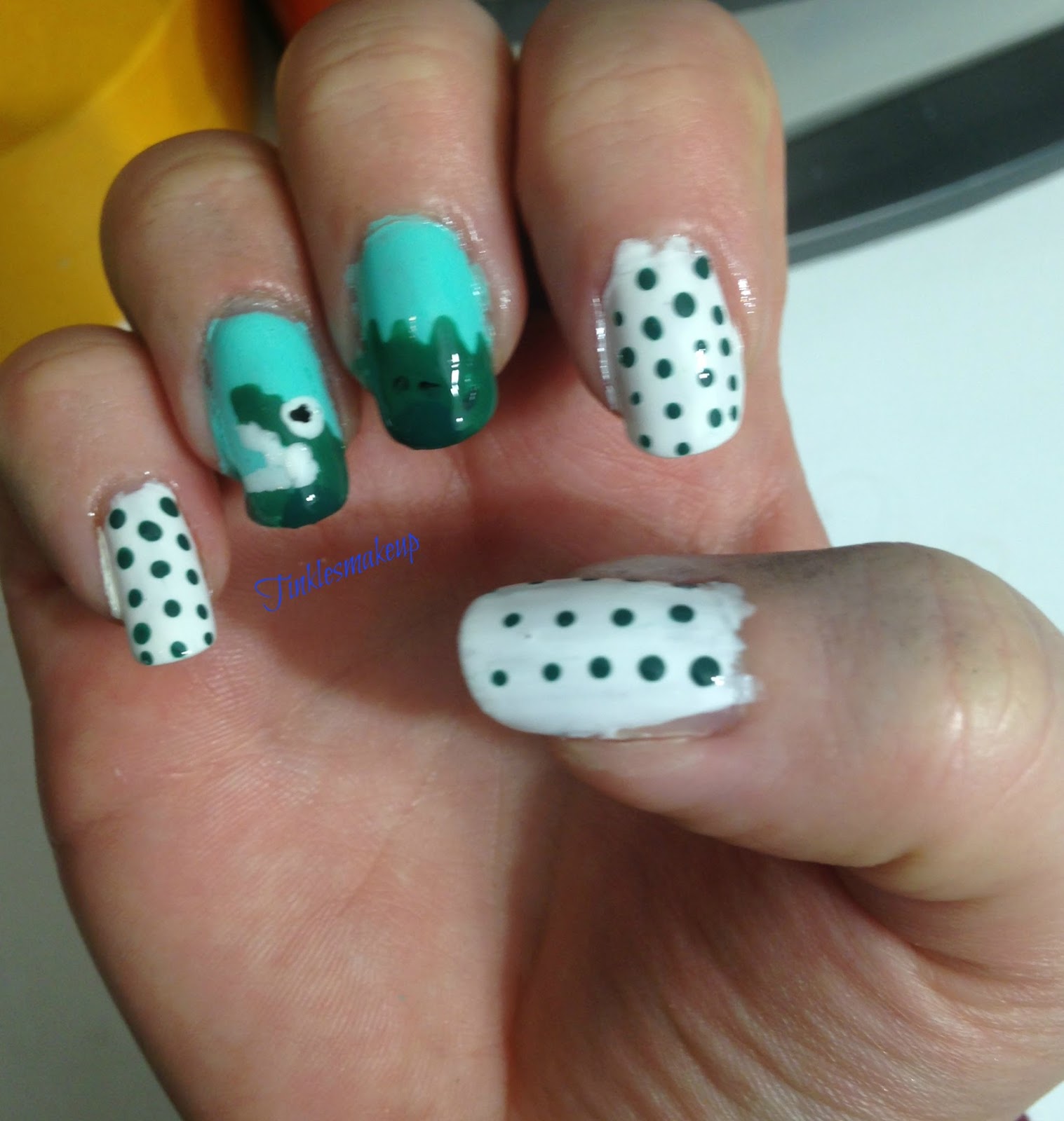 Tinklesmakeup Crocodile nail art
