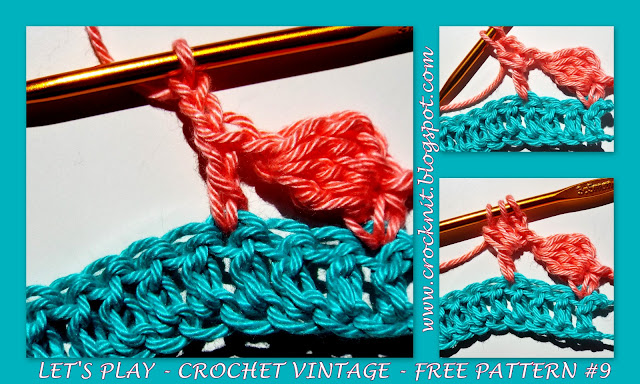 free crochet patterns, how to crochet, vintage crochet, sideways stitch,