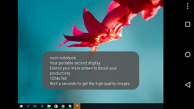 Windows 10 Display extended to Android Phone as a secondary display Windows 10 Display extended to Android Phone as a secondary display
