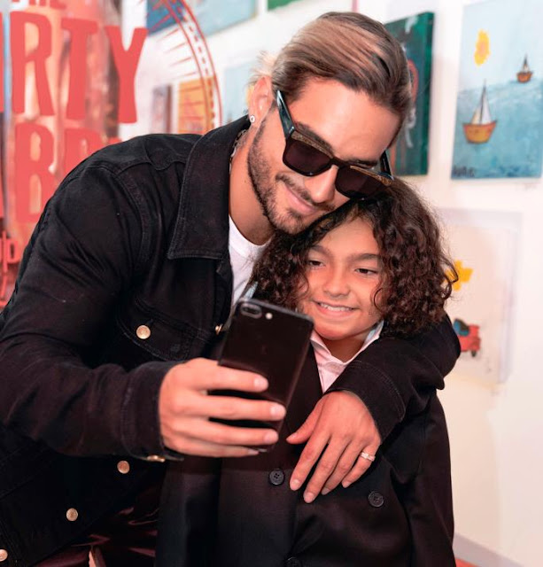 Maluma visitó Miami en apoyo a su sobrino artista de nueve años