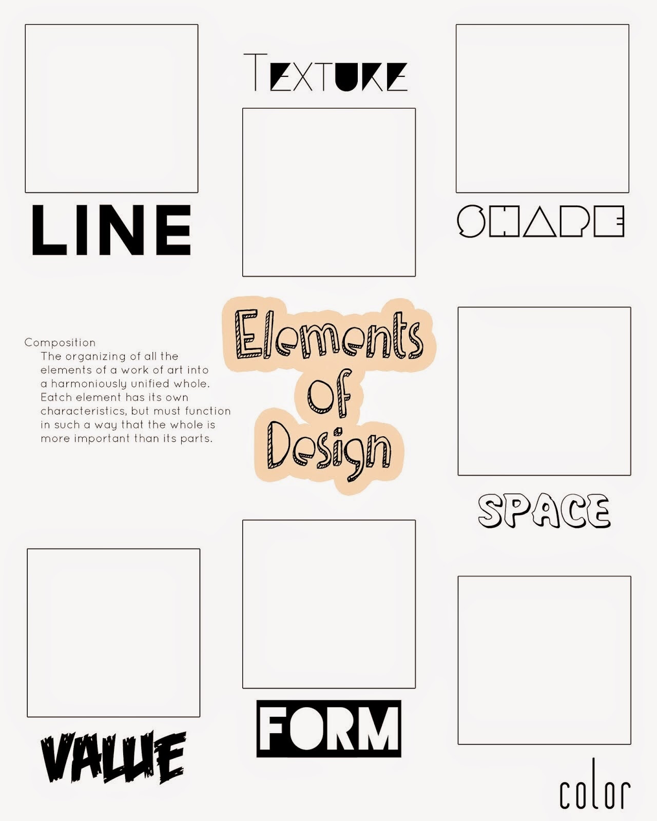 Free Printable Elements Of Art Worksheets Free Printable Elements Of Art Worksheets