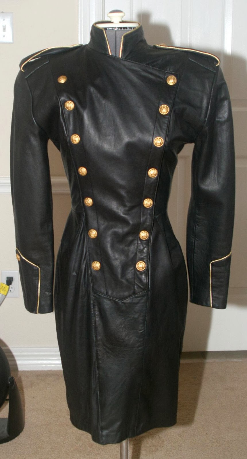 eBay Leather North Beach Leather militarystyle dress in rare black sells for 600!