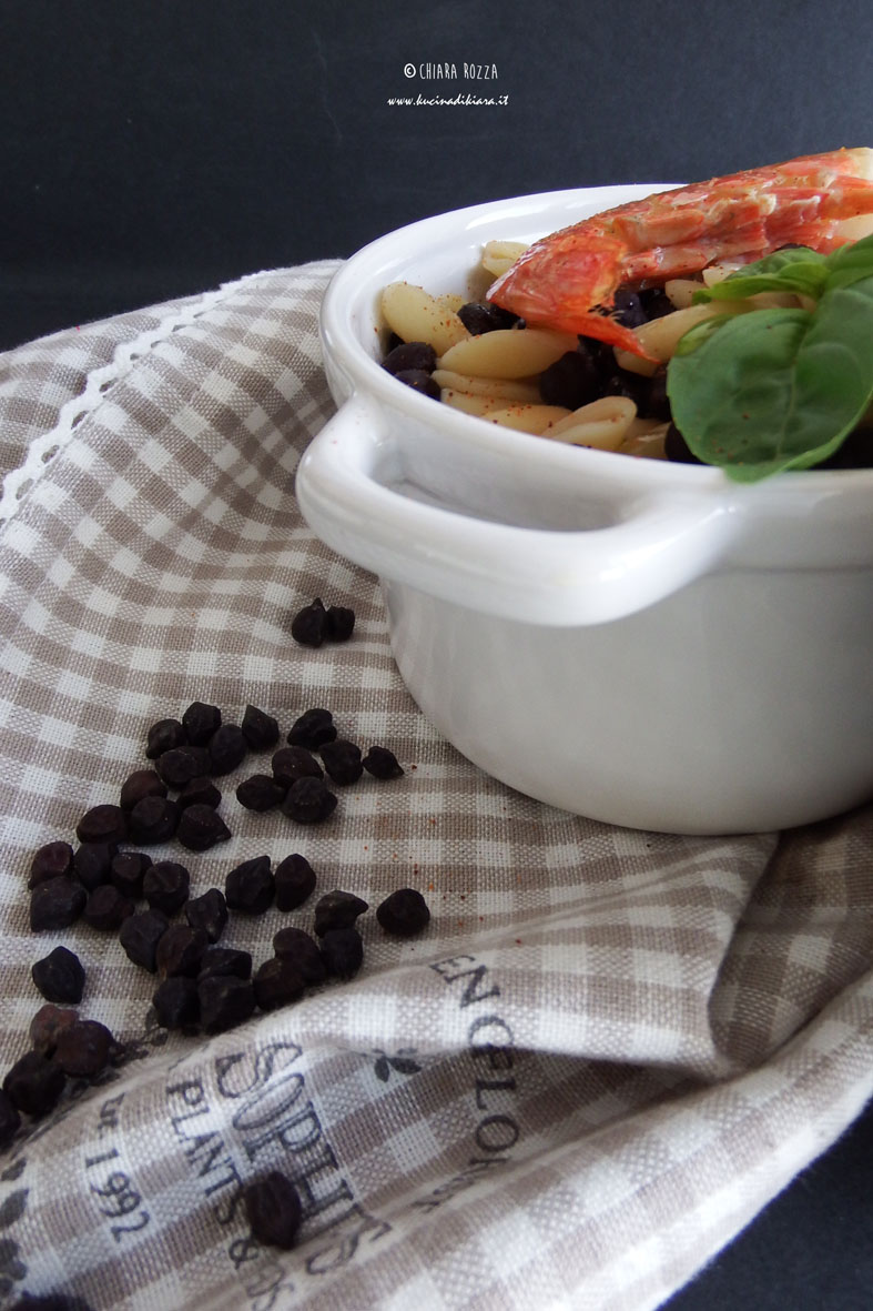 Cavatelli con ceci neri e gamberi alla pugliese Kucina di Kiara