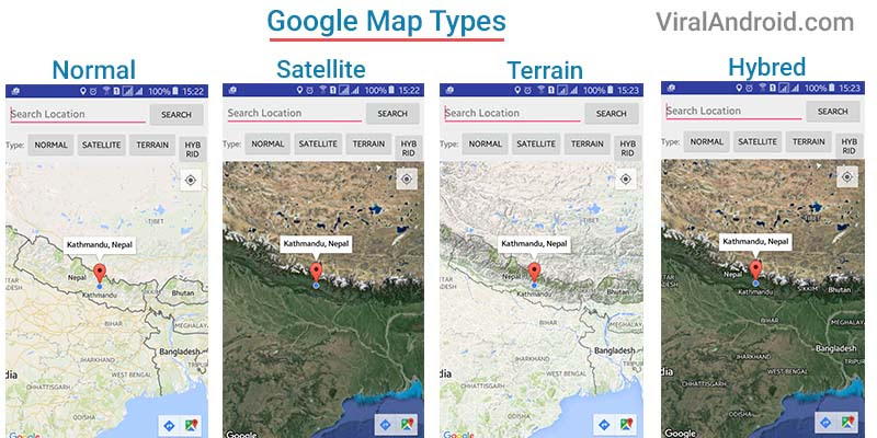 What is type of Google map?