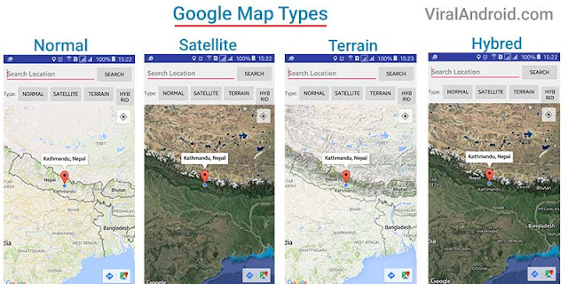 How to Change Google Map Types in Android using Google Maps Android API V2