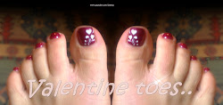 valentine toes winter feet nailart