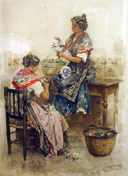  Gabriel Puig Roda, Pintor Valenciano, Pintura Costumbrista Valenciana, Pintura Valenciana, Valencianas en pinturanciana