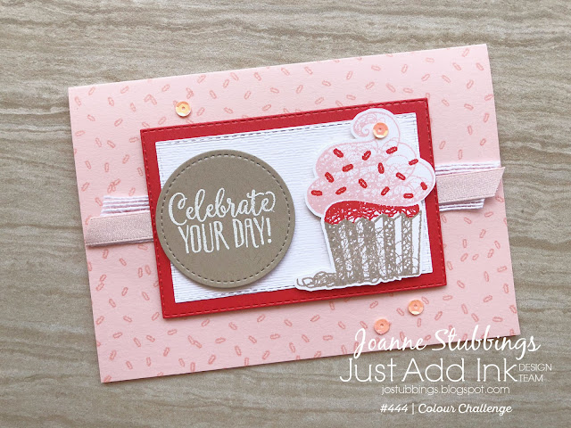 Jo's Stamping Spot - Just Add Ink Challenge #444 using Hello Cupcake by Stampin' Up!