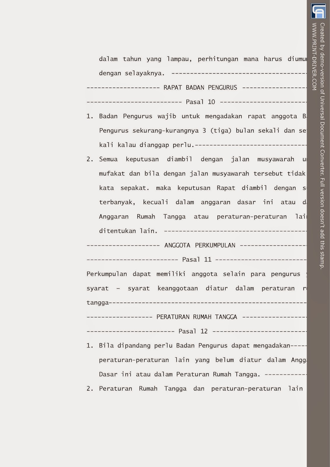 Format Akta Pendirian LSM Notaris &amp; PPAT