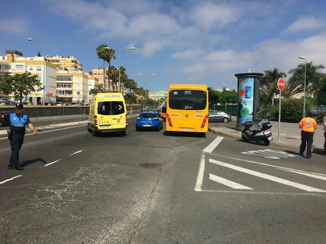 Accidente guagua en Las Rehoyas, Las Palmas de Gran Canaria