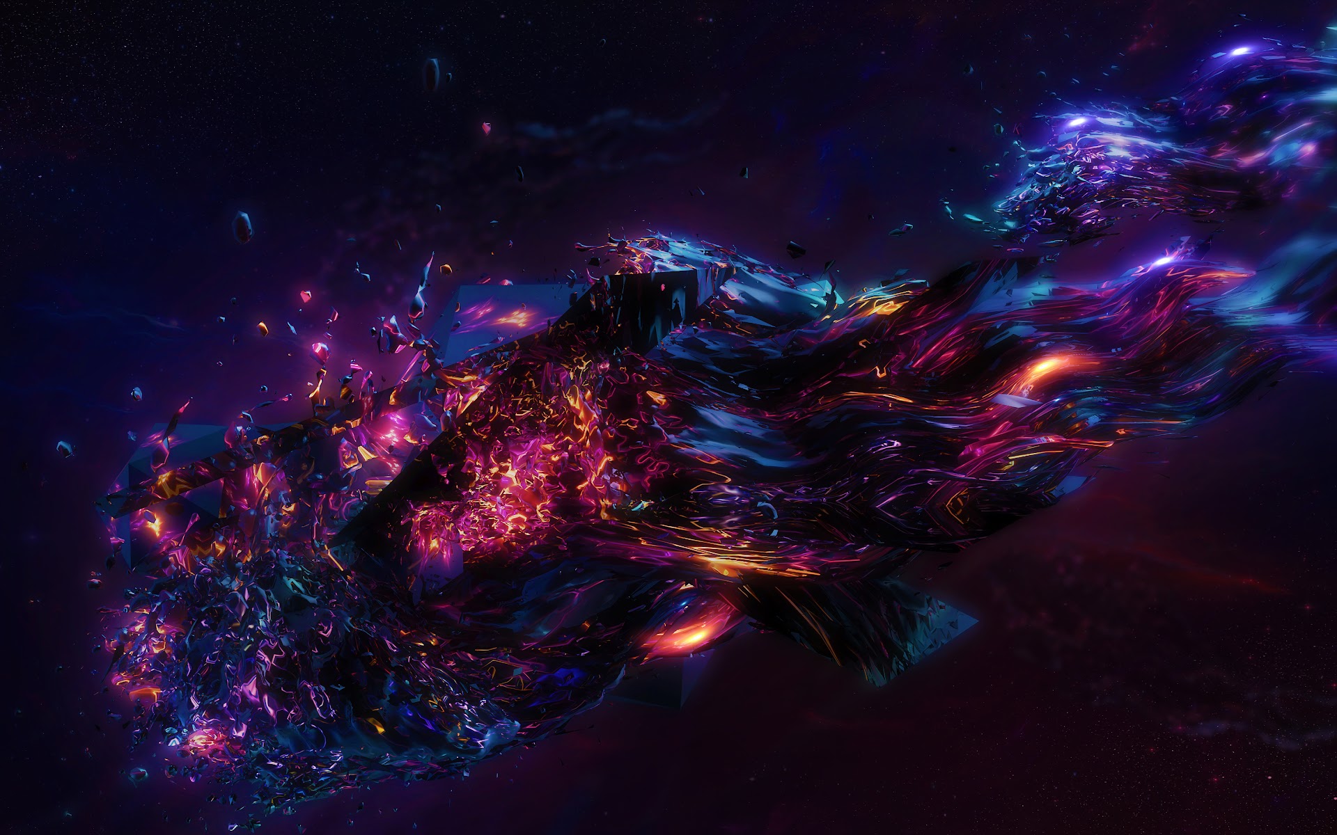 Space Abstract Illustration Background 4K Wallpaper #17