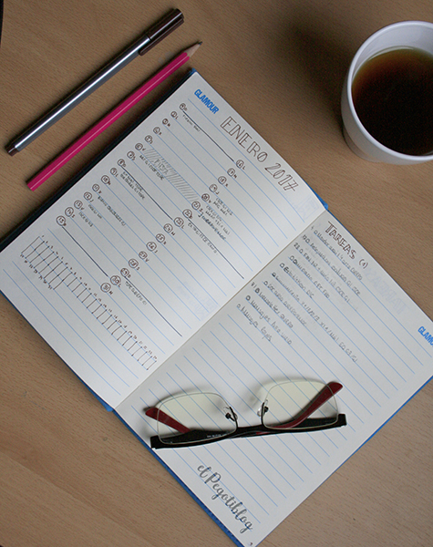 Bullet Journal: la estructura básica registro mensual, monthly log - Crea tu Bullet Journal con el Pegotiblog