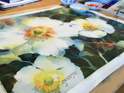 negative painting watercolor swenson brenda blossoms watercolour