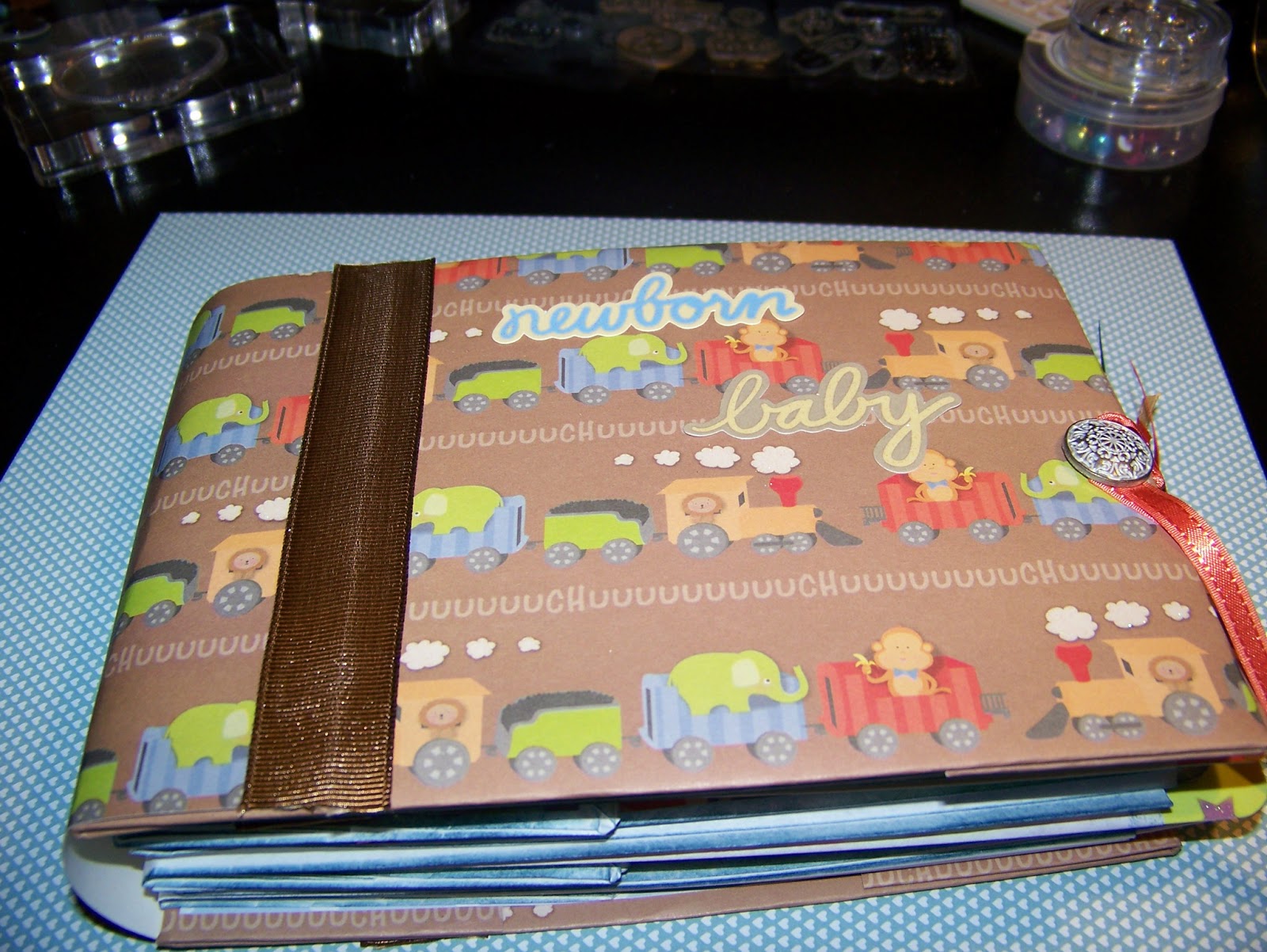 Lorie's Stamping Place Baby Boy Paper Bag Album