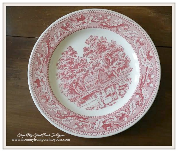 Red Transferware-Thrift Store Shopping- From My Front Porch To Yours