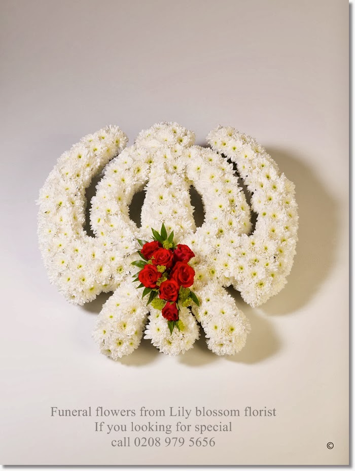 Lily Blossom florist Funeral flowers Khanda (Sikh Tribute) at Lily