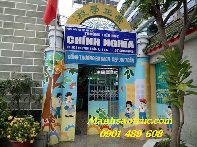 CÔNG TRÌNH MÀNH NHỰA CHE NẮNG TRƯỜNG HỌC QUẬN 5