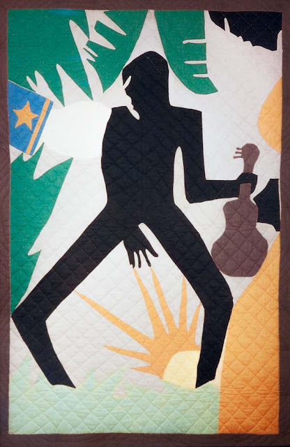 Uncle Sam’s Helping Hand quilt designed by Ruth Clement Bond and quilted by Rose Lee Cooper, 1934