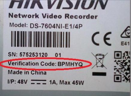 shovel Fumble seriously How to find Hikvision device verification code — SecurityCamCenter.com
