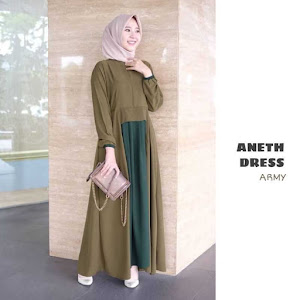Gamis Dress Aneth Army