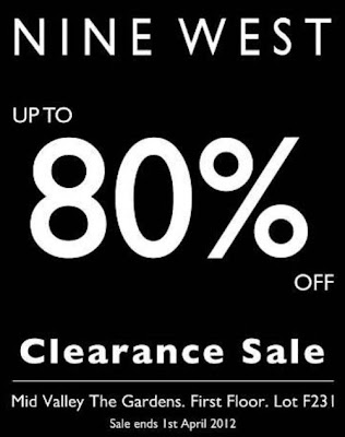 Nine West Malaysia: Up To 80% Clearance Sale 2012