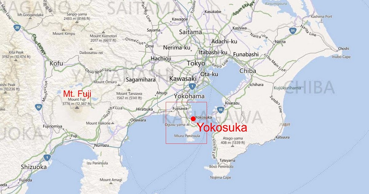 Us Navy Base Yokosuka Japan Map - United States Map