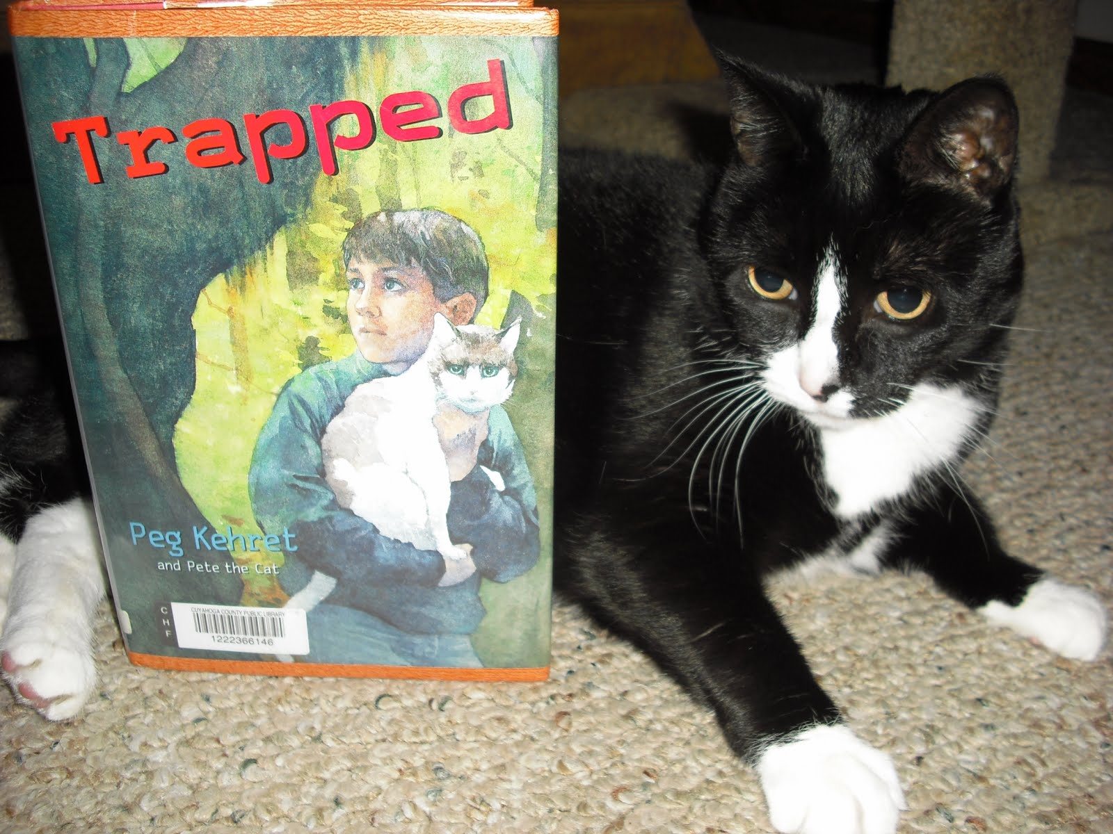 Grab A Book From Our Stack "Trapped" by Peg Kehret and Pete the Cat