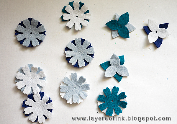Layers of ink  - DIY Wire and Felt Flowers Tutorial by Anna-Karin with the Sizzix Eileen Hull Twist and Style Tool.