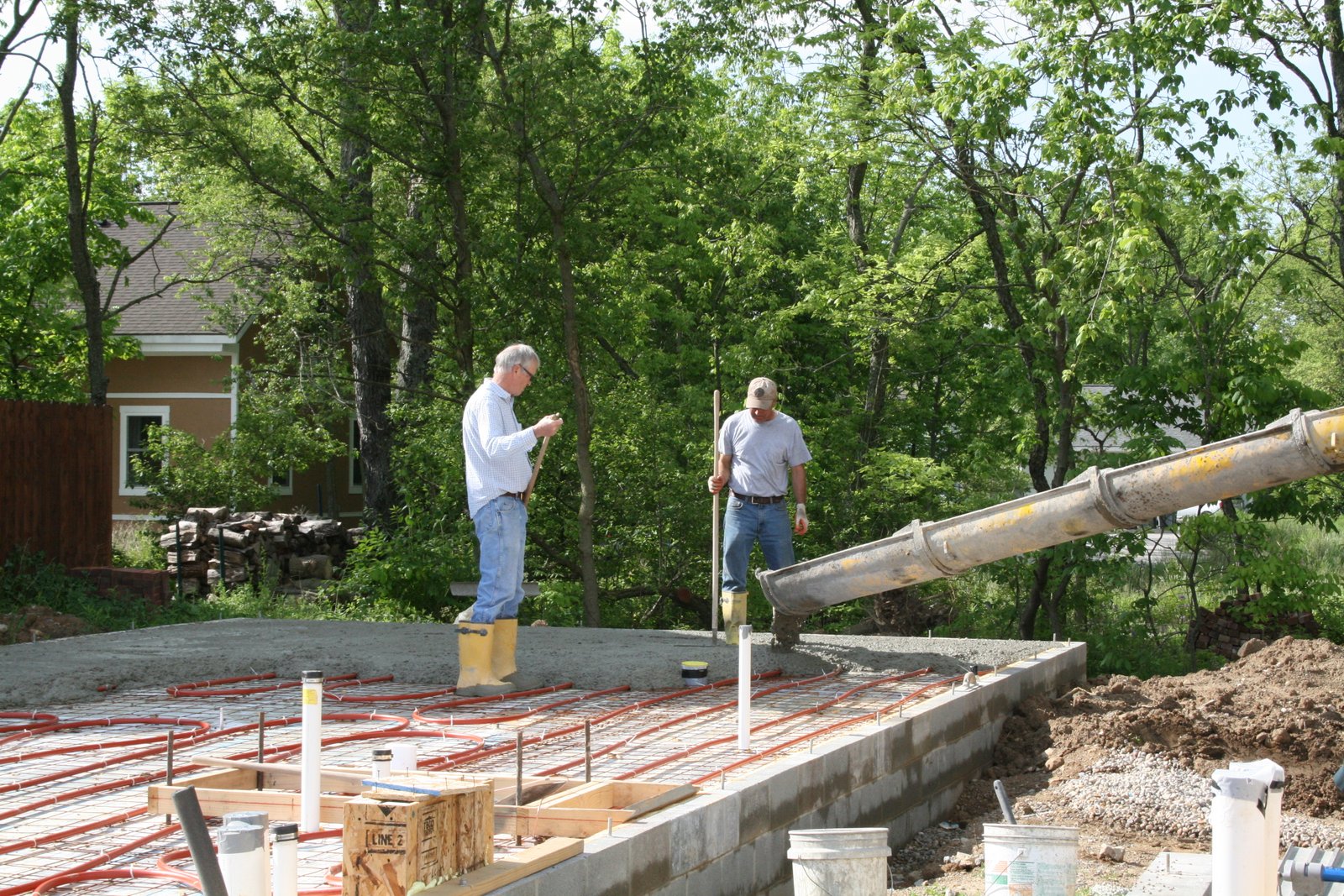Thistle Creek House Pouring the Concrete Slab
