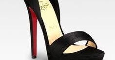 black heels with red back