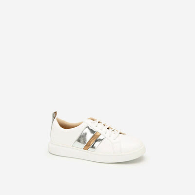 Giày Sneaker Phối Metallic - SNK 0031 - Màu Trắng