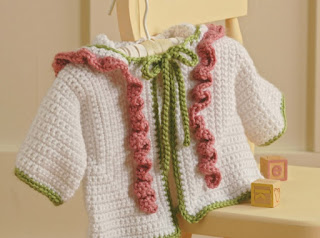 Crochet hooded sweater for baby pattern