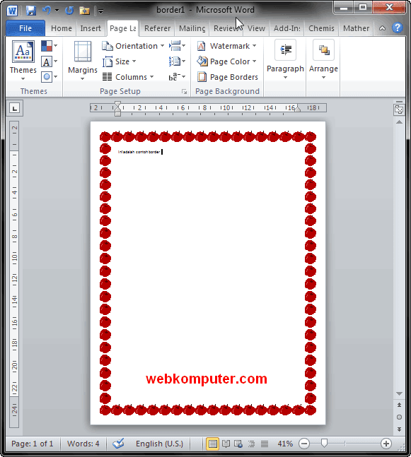Membuat bingkai bergambar di word (border art word 2010) Gusdegleng Tutorial