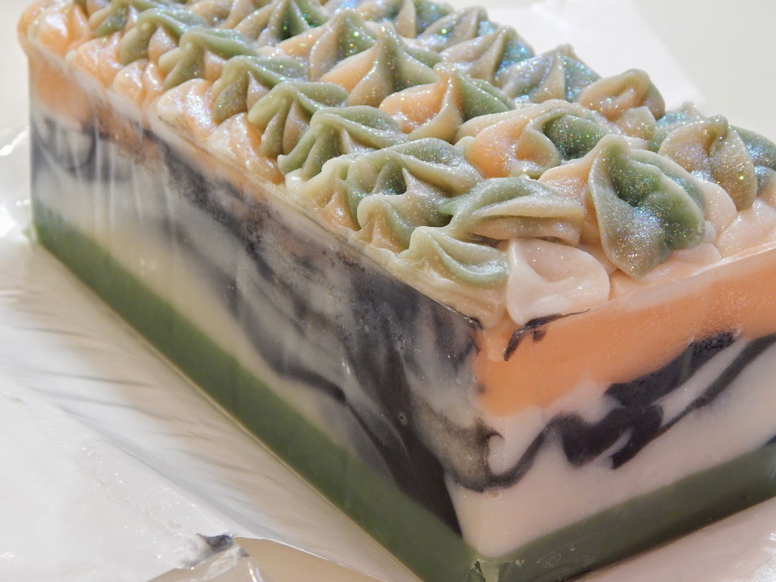 KCK Soaps Piping Soap Loaf Top