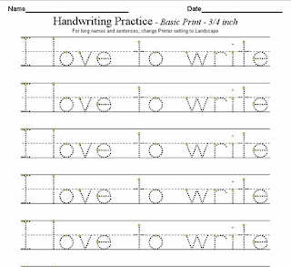 Worksheets Handwriting