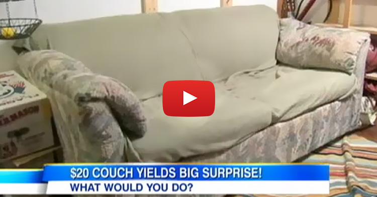 Roommates bought second-hand couch, found thousands of dollars inside it