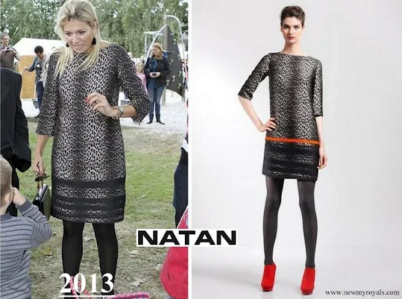 Queen Maxima wore Natan animal print dress